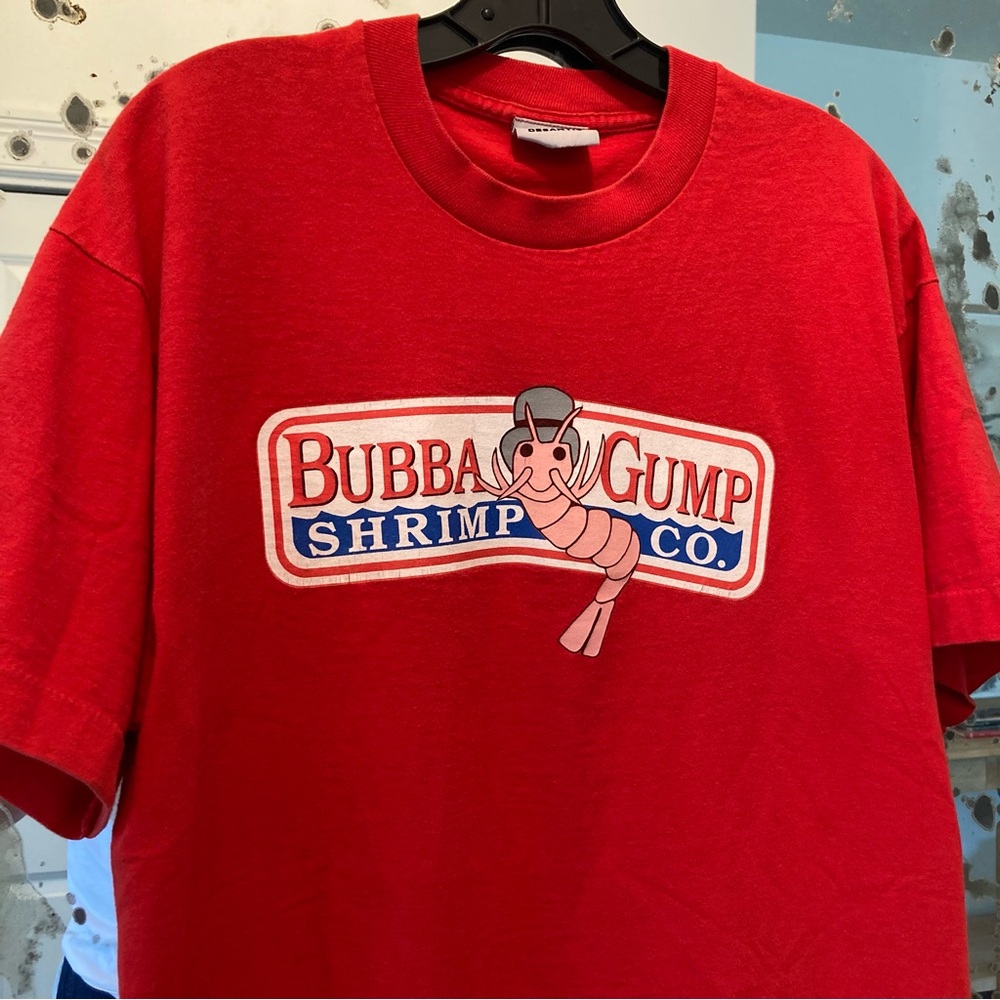 Vintage 90s Forrest Gump Bubba Gump Shrimp Co. Red Single Stitch T-Shirt